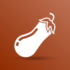 Icon of eggplant Logo label icon vector