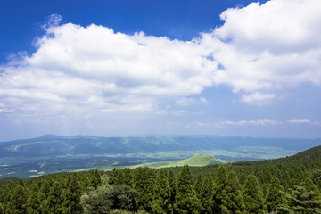 阿蘇山より米塚と外輪山