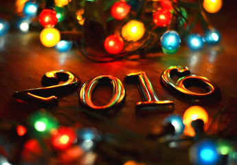 the numbers 2016 at the bright lights
