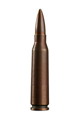 Single rifle bullet isolated 