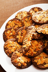 Homemade cookies with hazelnuts