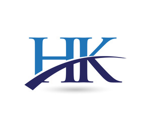 HK Logo Letter Swoosh