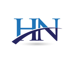 HN Logo Letter Swoosh