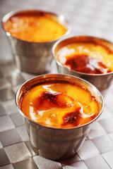 Homemade creme caramel
