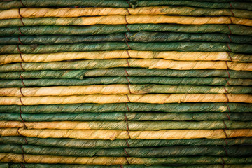 Old vintage green Rope background - texture.