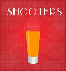 Drinks List Shooters with Red Background EPS10