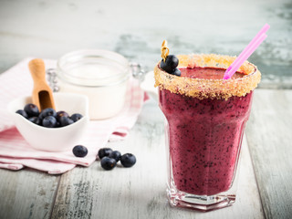 Blaubeersmoothie - blueberry smoothie