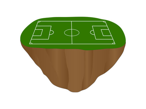 floating soccer field green brown clip art preview
