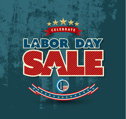 Labor day sale poster. Vector illustration. Can use for advertising and banner promotion...