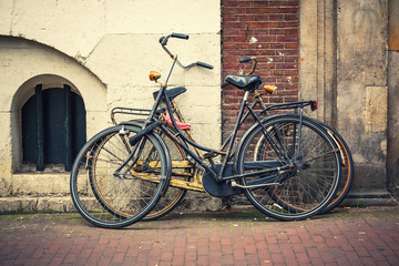 Fototapeta na wymiar Bicycles in Amsterdam