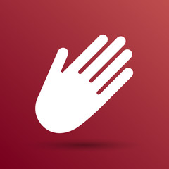 Hand vector icon palm symbol graphic sign line 