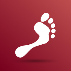 foot vector icon human footprint logo symbol