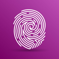 Fingerprint icon finger print vector id theft macro stamp 