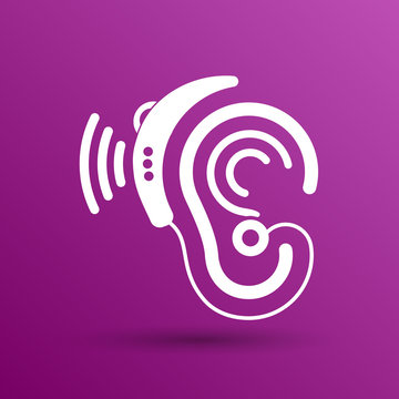 Ear Vector Icon Hearing Aid Ear Listen Sound Graphics