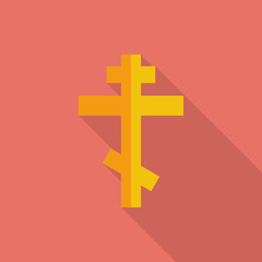 Cross single flat icon.