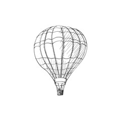 Naklejka premium Doodle air balloon