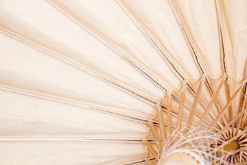 Close up of beach umbrella