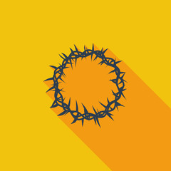 Crown of thorns single icon.