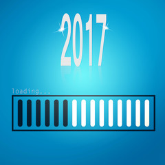 Blue loading bar yeaer 2017