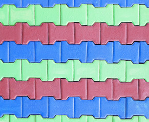 colorful of Paving blocks background
