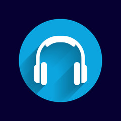 headphone icon vector music isolated hear funky white stereo