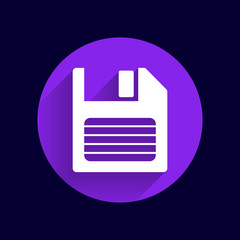 disk vector old icon floppy save record media sign