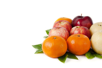 vitamin c fruit on white blackground