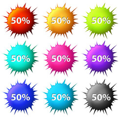 50 percent discount on badges