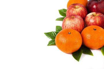 vitamin c fruit on white blackground