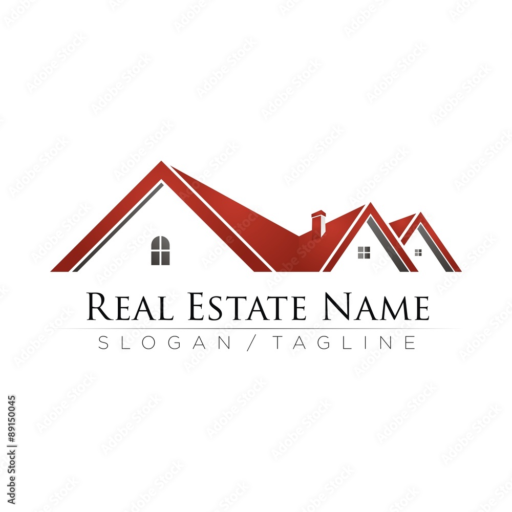 Wall mural Property Real Estate logo icon vector