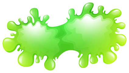 Green splash on white