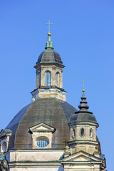 Fototapeta na wymiar Baroque church dome in monastery