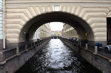 The Canals Of St. Petersburg. The historic building.