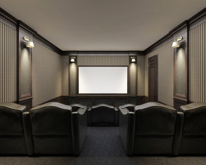 Interior of a home theater