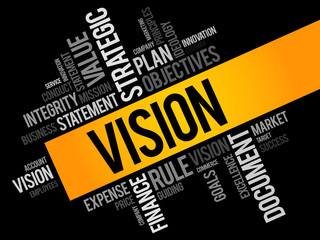 Vision word cloud, business concept