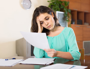woman with documents