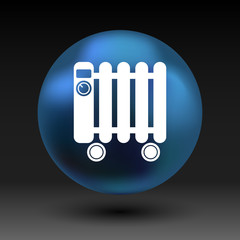 Typical heater filled radiator icon symbol electric