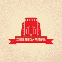Vector silhouette of Pretoria,  South Africa.