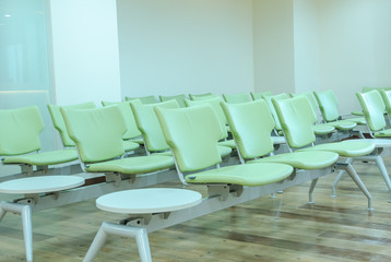 Empty waiting chair in the hospital