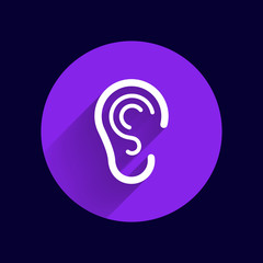 ear icon listen vector hear deaf human sign