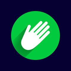 Hand vector icon palm symbol graphic sign line 