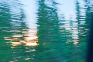 Swedish scenery. Scenic landscape near Ostersund in Northern Sweden on an overcast day.