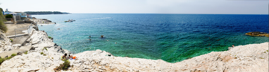 panoramica della spiaggia di verudela istria croazia