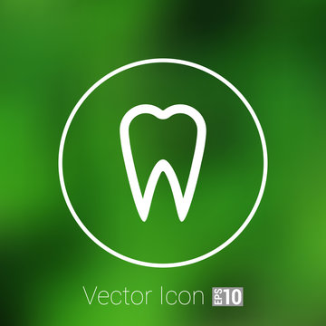 icon toothache vector sign line clinic symbol whitening 