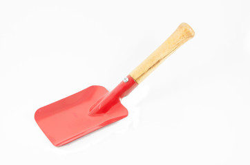 Gardening tools on white background