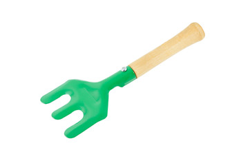 Gardening tools on white background