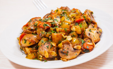 vegetables with mushrooms