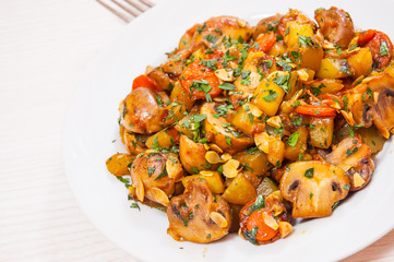 vegetables with mushrooms