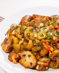 vegetables with mushrooms