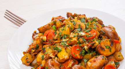 vegetables with mushrooms